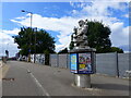 Sculpture at Longbridge near bus shelter