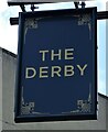 Sign for the Derby public house