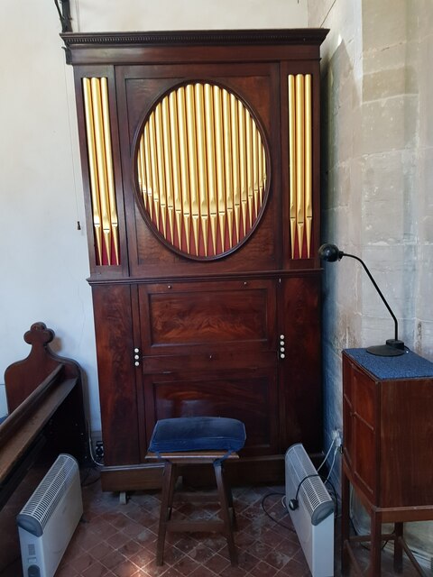 Mini organ, St Michael's Church, Baddesley Clinton