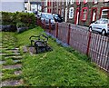 Bench at the western end of Pentwynmawr Recreation Ground