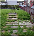 Steps up to a bench, Pentwynmawr