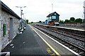 N1374 : Longford Railway Station - platforms & signal box, Longford by P L Chadwick