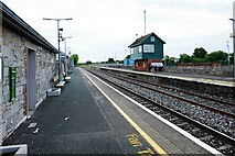 N1374 : Longford Railway Station - platforms & signal box, Longford by P L Chadwick