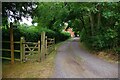 Access track and public footpath off Grafton Lane, Bromsgrove, Worcs