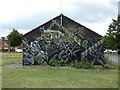 Qubek mural at Southern Cemetery Bus Station