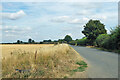 Harvested field and Pakenham Road