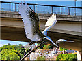 NZ2742 : Watergate Riverside, Heron Sculpture by David Dixon