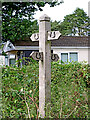 Bridleway signpost in Kingswood, Staffordshire