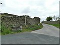 Mounting block and signpost on Stang Top Road