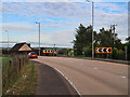 A sharp bend in the A721 at Gillhead