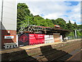 Platform canopy work underway at Llandaf station