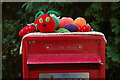 Very Hungry Caterpillar postbox topper, Linden Road, Aldeburgh