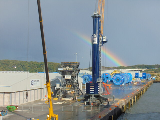 Rainbow over Port of Rosyth
