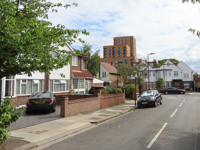Bowes Road East Acton, view to Western Circus