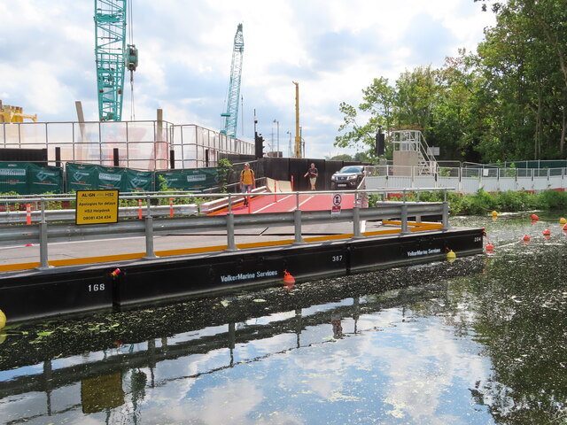 Pontoon carries track diversion for HS2 viaduct works