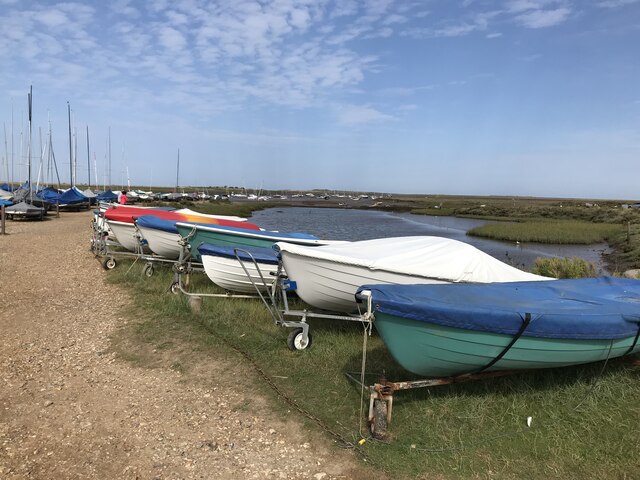 Sailing dinghies at Brancaster Staithe