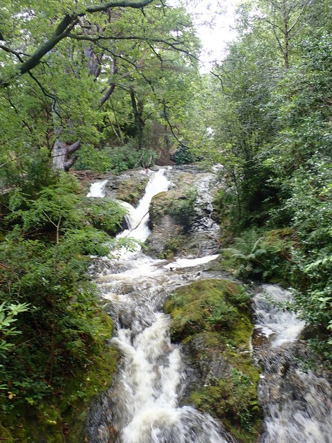 Donard Bridge Falls the day after heavy overnight rain which broke the Summer drought of 2022