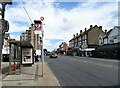 Bus stop and shelter on High Road, Ilford