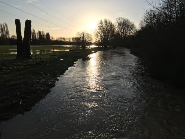 The river Erewash in flood © David Lally :: Geograph Britain and Ireland