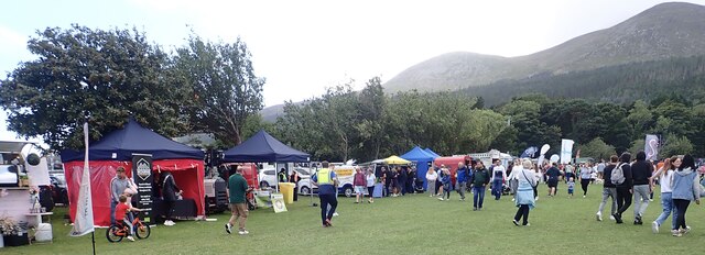 Stalls at the 'Eats and Beats' Festival in Donard Park