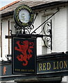Sign for the Red Lion, Harlington 