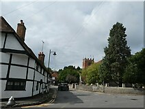 SU6376 : Car passing Pangbourne Parish Church by Basher Eyre