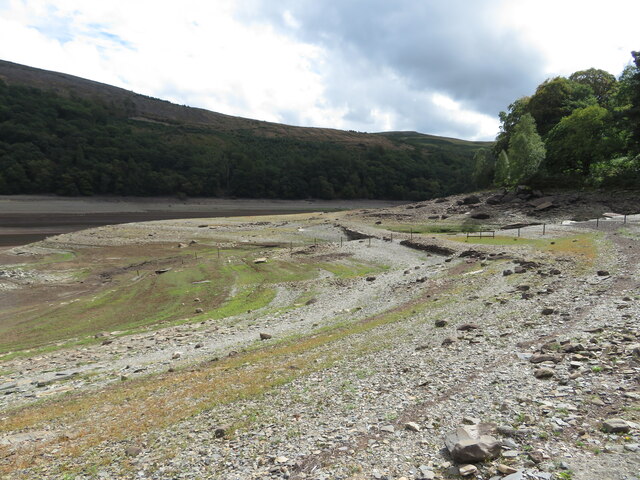 Site of Nant Gwyllt beneath Caban Coch Reservoir