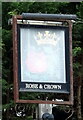 Faded sign for the Rose & Crown, Stoke Poges