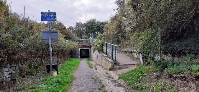 Bowes Railway Path approaching bridge... © Roger Templeman :: Geograph ...