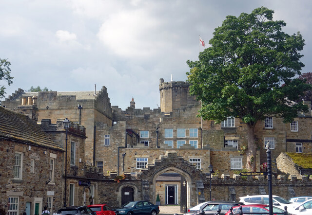Stanhope Castle from the Market Place