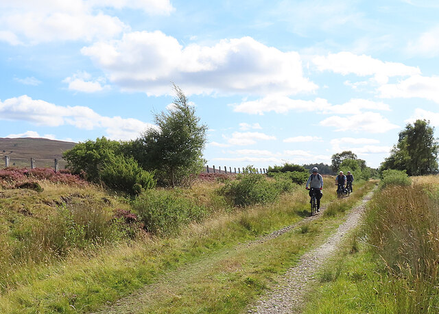 Cyclists on the Dava Way