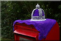 TM4557 : Royal memorial postbox topper, Linden Road, Aldeburgh by Christopher Hilton