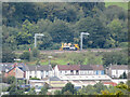 Valley Lines electrification work in progress north of Taffs Well