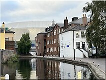 SP0686 : Start of the Birmingham and Fazeley Canal by Andrew Abbott