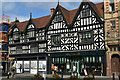 Timber-framed buildings overlooking Shrewsbury Square