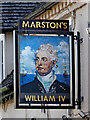 The William IV pub sign in Alrewas, Staffordshire