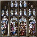 TL8563 : North West window, St Mary's church, Bury St Edmunds by Julian P Guffogg