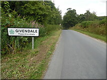 SE8153 : Givendale village road sign by David Hillas