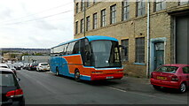 SE1733 : Coach parked on Garnett Street, Bradford by Stephen Armstrong