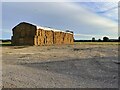 Bale stack on the top of the hill