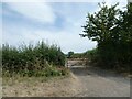 Field gate and footpath at Pancake Corner