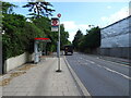 Bus stop and shelter on Kingston Hill, Kingston upon Thames