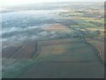 TF3070 : Early morning mist SW of Greetham: aerial 2022 (1) by Simon Tomson