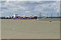 TQ6774 : Container ship, Thames Estuary by N Chadwick