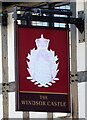 Sign for the Windsor Castle, Shirley