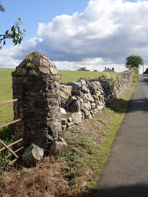 A surviving gate pillar on the Drumee Road spur