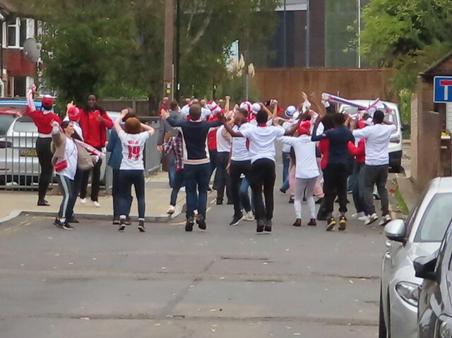 Filming England football fans for music video