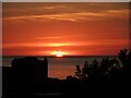 A cloudless sunset over Ilfracombe