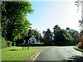 The A4141 passing the entrance to Chadwick Manor