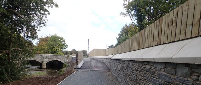 Vehicle barriers on either end of the entrance into Tipperary Lane